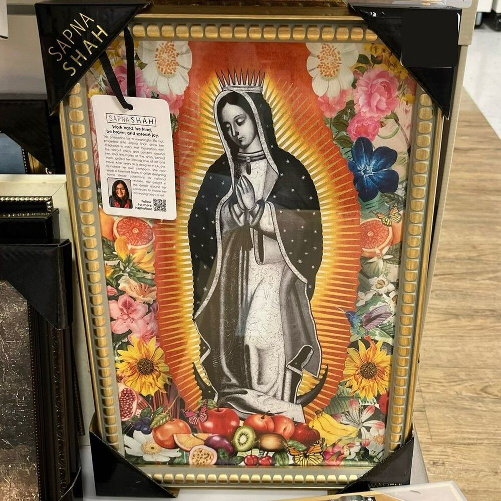 Sapna Shah Nuestra Señora de Guadalupe Gold Frame Art Print - Picture 1 of 2